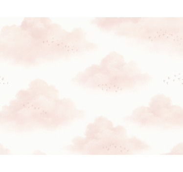 Carta da parati cameretta nuvole rosa - TenStickers