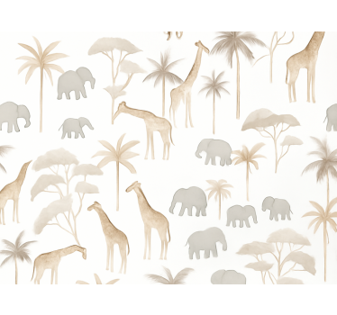 Carta da parati cameretta bambini savannah - TenStickers