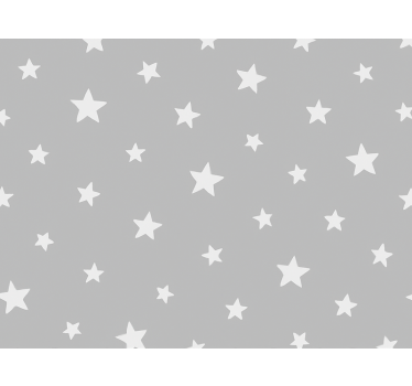 Carta da parati cameretta motivo stelle grigie - TenStickers