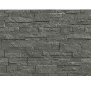 Carta da parati effetto pietra pietra ledge charcoal - TenStickers