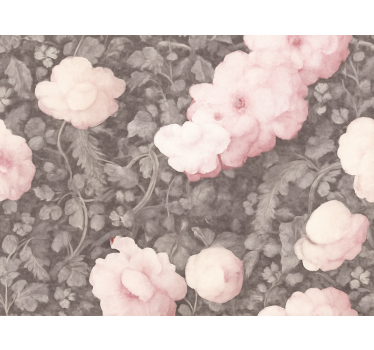Carta da parati floreale fiori di lino vintage - TenStickers