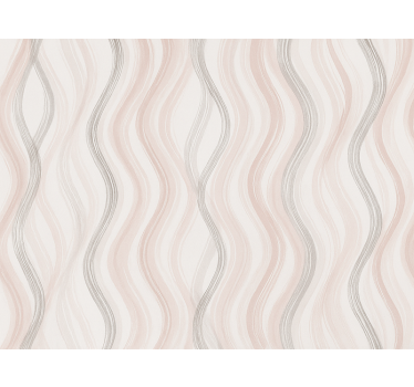 Carta da parati cameretta linee acquerello grigio rosa - TenStickers
