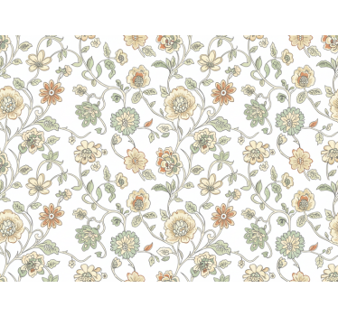 Carta da parati rustica fiore leggero decente - TenStickers