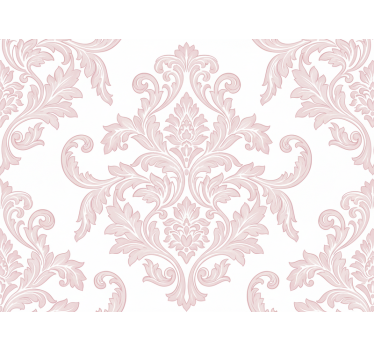 Carta da parati barocco damascato rosa paisley - TenStickers