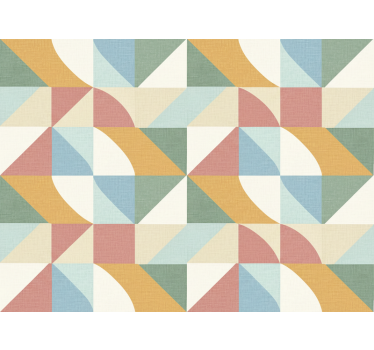 Carta da parati rustica forme geometriche colori chiari - TenStickers