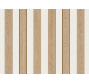 Carta da parati a righe verticali effetto pannello legno - TenStickers