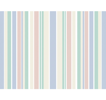 Carta da parati a righe verticali strisce pastello chiare - TenStickers