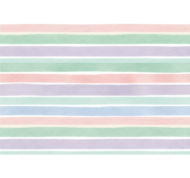 Carta da parati cameretta righe colorate soft - TenStickers