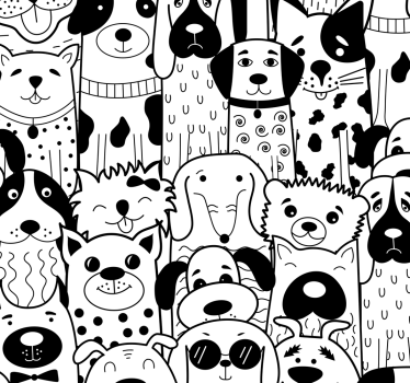 Carta da parati motivo cani - TenStickers
