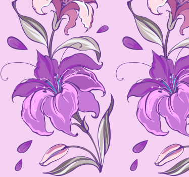 Carta da parati natura fiori rosa - TenStickers
