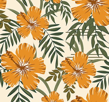 Carta da parati 3d natura fiori geometrici - TenStickers