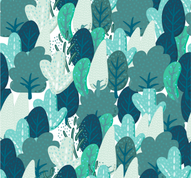 carta parati alberi Foresta dei cartoni animati - TenStickers