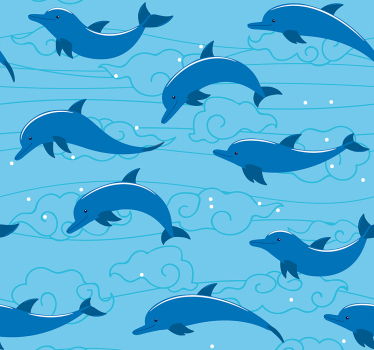 Carta da parati neonato motivo delfino - TenStickers
