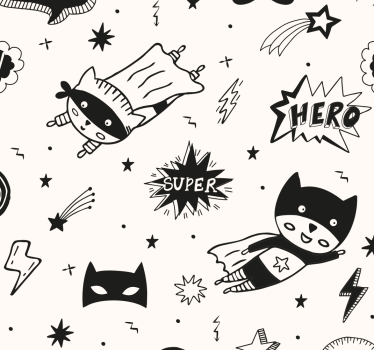 Carta da parati cameretta modelli di fumetti di supereroi - TenStickers