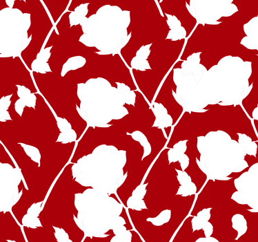 Carta da parati a fiori Carta da parati rossa con rose - TenStickers