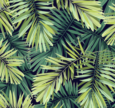 Carta da parati a fiori Foglie enormi verdi - TenStickers