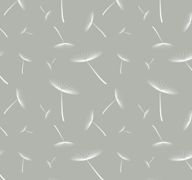 Carta da parati foglie motivo a dente di leone - TenStickers