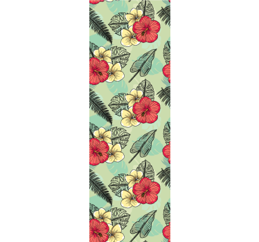 Carta da parati floreale disposizione tropicale verde - TenStickers