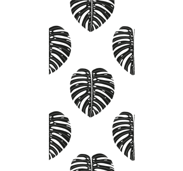 Carta da parati foglie motivo a foglie di monstera - TenStickers