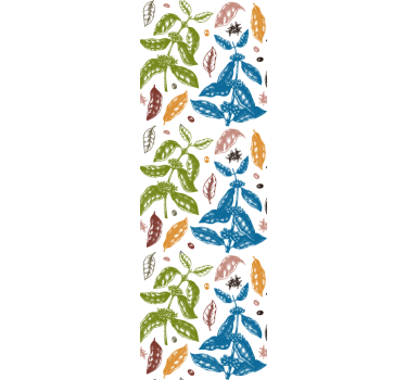 Carta da parati foglie stampa botanica - TenStickers