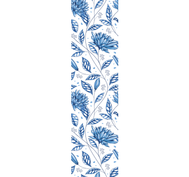 Carta da parati floreale motivo floreale blu - TenStickers