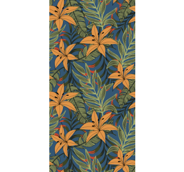 Carta da parati floreale motivo floreale tropicale - TenStickers