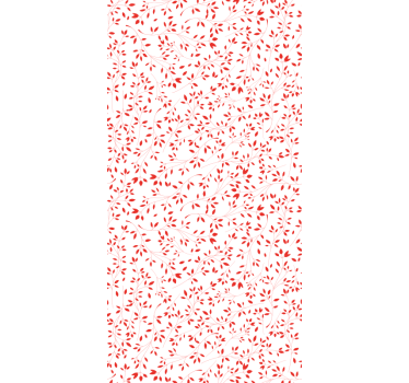 Carta da parati foglie modello di ramo rosso - TenStickers