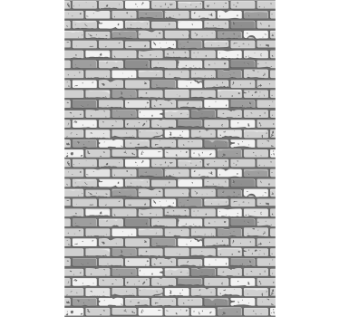 Carta da parati mattoni muratura monocroma - TenStickers