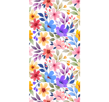 Carta da parati floreale fiore floreale - TenStickers