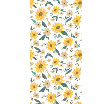 Carta da parati floreale matrice floreale - TenStickers