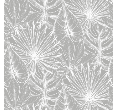 carta parati alberi Luce grigia della palma tropicale - TenStickers
