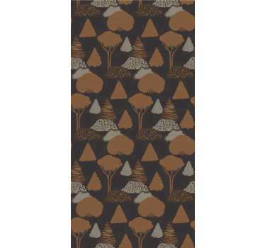Carta da parati natura sagoma della foresta - TenStickers