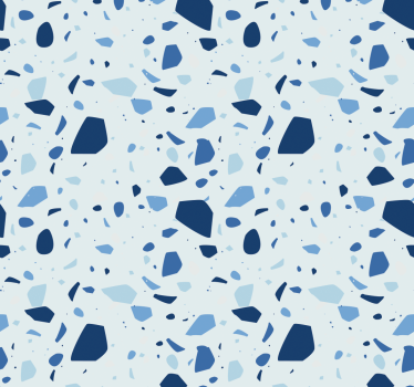 Carta da parati pietra Terrazo blu - TenStickers