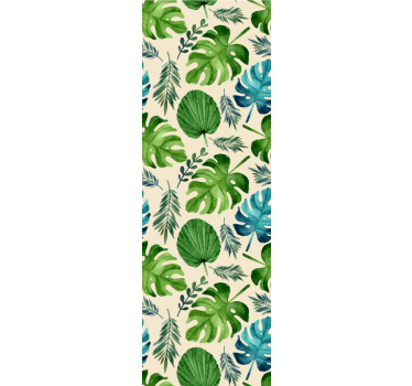 Carta da parati natura disposizione di foglie tropicali - TenStickers
