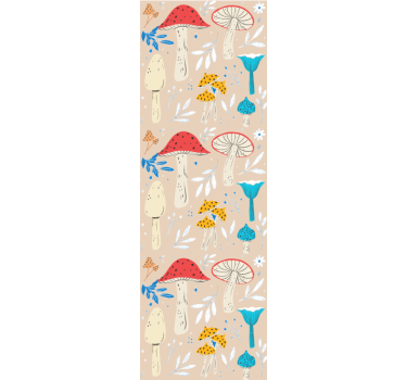 Carta da parati natura motivi di funghi - TenStickers