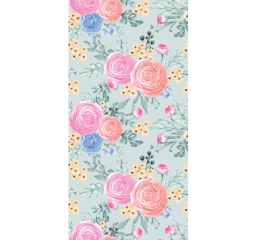 Carta da parati floreale stampa di bouquet floreale - TenStickers