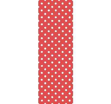 Carta da parati pois motivo rosso e bianco - TenStickers