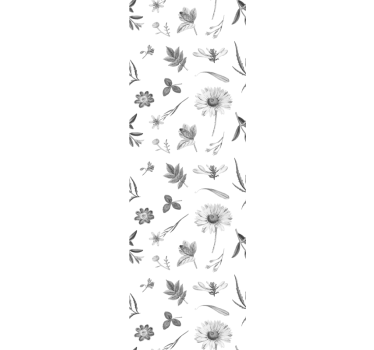 Carta da parati floreale schizzi floreali - TenStickers