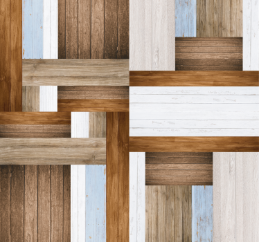 Carta da parati effetto legno motivo herringbone rustico - TenStickers