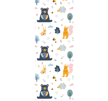Carta da parati neonato animali del bosco - TenStickers