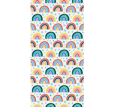 Carta da parati cameretta collage di farfalle arcobaleno - TenStickers
