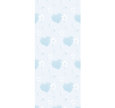 Carta da parati floreale motivo delicato blu - TenStickers
