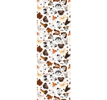 Carta da parati con cagnolini - TenStickers