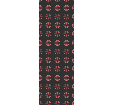 Carta da parati classica motivo geometrico rotondo rosso - TenStickers