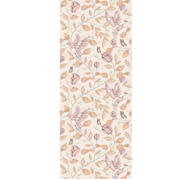 Carta da parati floreale motivo beige delicato - TenStickers