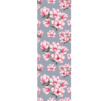 Carta da parati floreale modello magnolia rosa - TenStickers