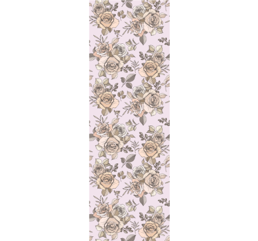 Carta da parati floreale modello vintage rosa - TenStickers