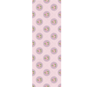 Carta da parati floreale cerchi rosa rosa - TenStickers