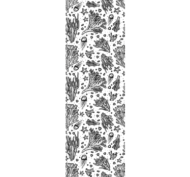 Carta da parati foglie modelli di barriera corallina - TenStickers