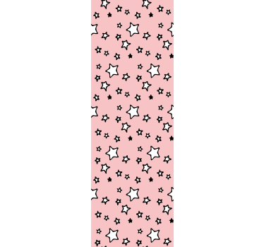 Carta da parati neonato disegno stelle rosa - TenStickers